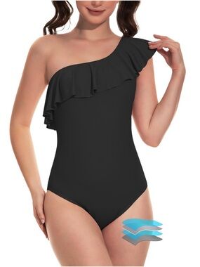 Beautikini Period Swimwear One Piece teens black color Medium size